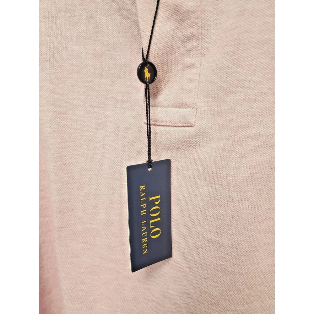NWT Polo Ralph Lauren Men's XLTALL Polo Shirt Cotton SS Heathered Pink Pony Logo